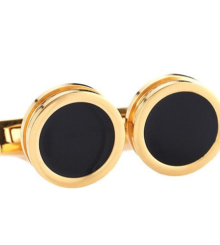 Hugo Boss Simony Round Gold Cufflinks 700645