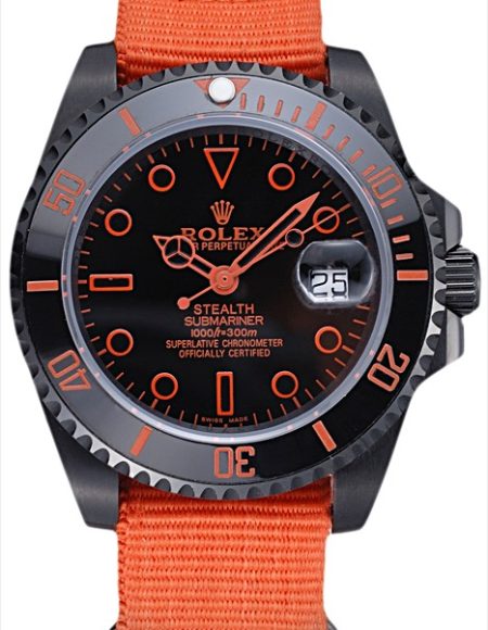 Rolex Stealth Submariner Orange Nylon Strap 622011