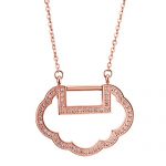 Cartier Rose Gold Necklace Cloud Diamond Encrusted Pendant