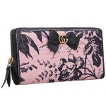 Gucci Black Flower Print Canvas Zip Around Wallet 18927136