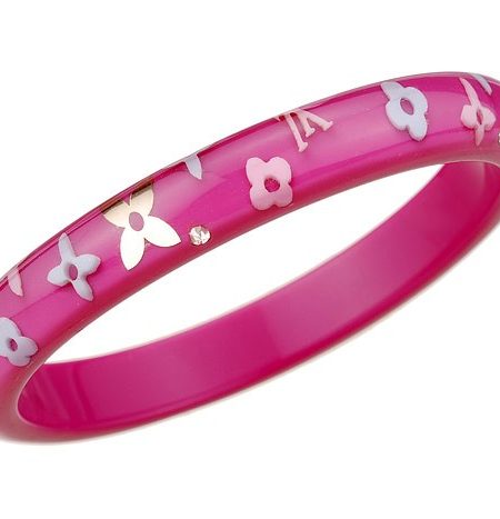 Louis Vuitton Replica Monogram Scattered Pink Bangle