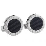 Montblanc Logo Engraved Silver Cufflinks 700768