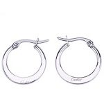 Cartier Replica Rose Sterling Silver Hoops
