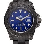 Swiss Rolex Submariner Skull Limited Edition Blue Dial All Black Case And Bracelet 1454084