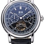 Patek Philippe Geneve Grand Complications Black Face Tourbillon Stainless Steel Black Band  622155