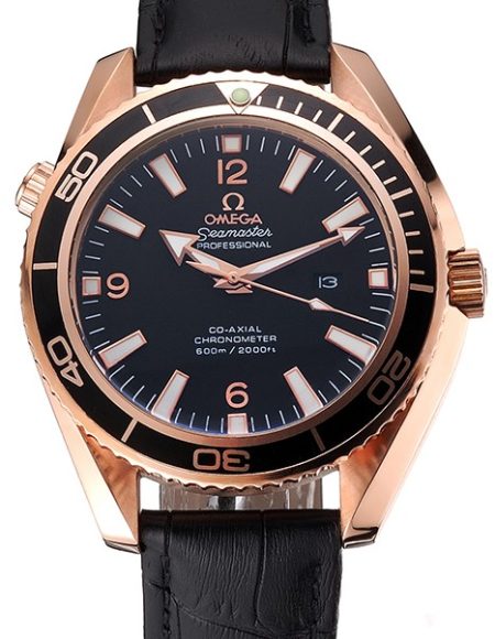 Omega Seamaster Planet Ocean Ceragold Black Dial  622389