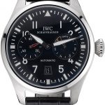 IWC Big Pilot Top Gun 7 Day Black Dial Black Leather Bracelet