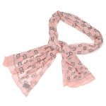 Gucci GG Logo Print Scarf Pink 621821