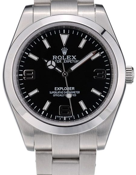 Rolex Explorer Stainless Steel Bezel Black Dial 41984