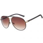Gucci Specialized Fit Aviator Black Temples Sunglasses 308474