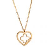 Van Cleef Byzantine Alhambra Clover Pendant Gold Necklace
