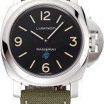 Panerai Luminor Base Logo Acciaio Black Dial Green Bracelet 1454013
