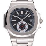 Patek Philippe Nautilus Black Dial Stainless Steel Case And Bracelet