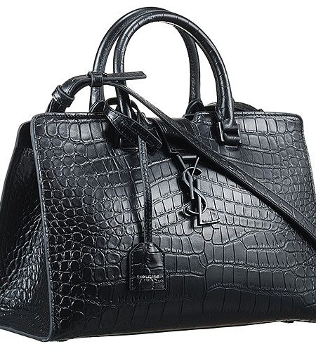 Saint Laurent Cabas Black Crocodile Leather Bag 18927382