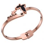 Van Cleef Alhambra Butterfly Motif Rose Gold Bangle Bracelet