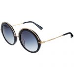 Miu Miu Round Embellished Black Frame Sunglasses 308435