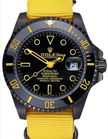 Rolex Stealth Submariner Yellow Nylon Strap 622012