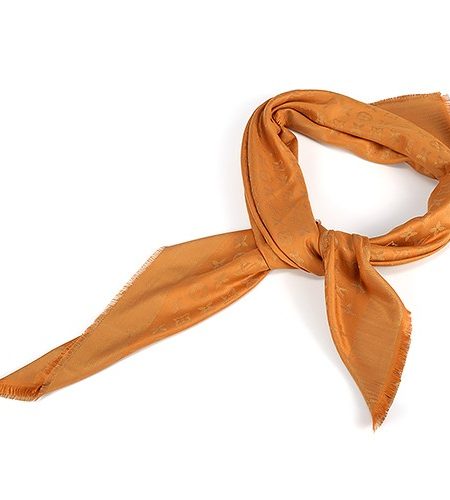 Louis Vuitton Monogram Gold Sunrise Cognac Shawl 621871