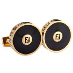 Fendi F Logo Gold Cufflinks 700688