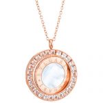 Bvlgari Bvlgari diamond encrusted rose gold necklace 700833