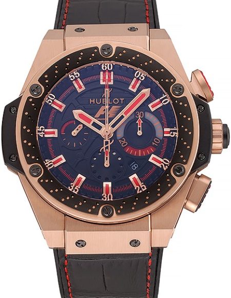Swiss Hublot Big Bang Limited Edition Formula 1 Black And Red Dial Gold Case Black Strap  62287