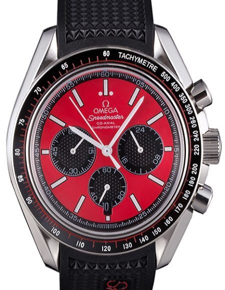 Omega Speedmaster Black Rubber Bracelet Red Dial 801421