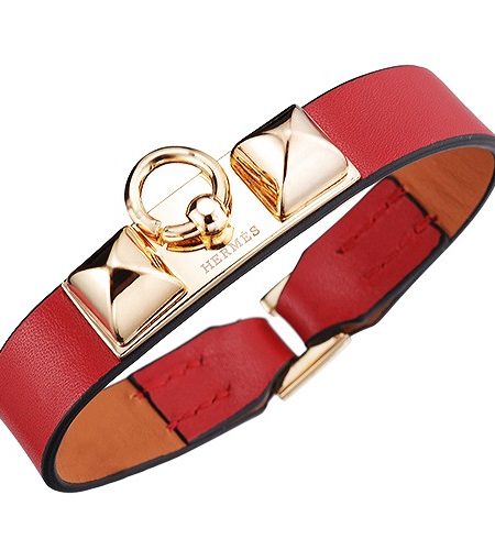 Hermes Micro Rivale Bracelet Red