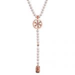 Bvlgari Snowflake Pendant White Pearls Rose Gold Necklace 700680