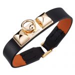 Hermes Micro Rivale Bracelet Black