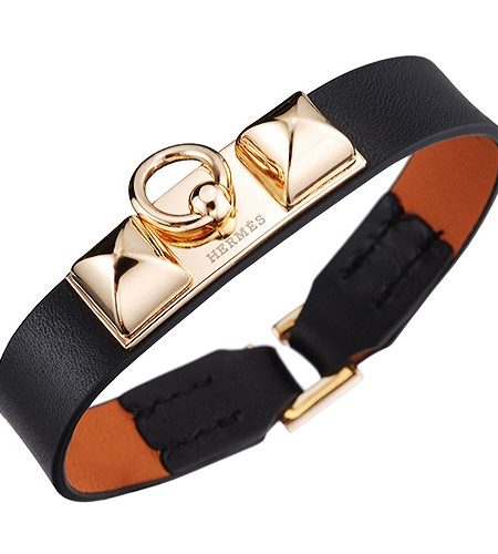 Hermes Micro Rivale Bracelet Black