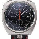 Omega Seamaster Bullhead Black Dial Stainless Steel Case Black Leather Strap  622826