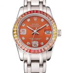 Rolex Datejust Pearlmaster 39 Cognac Dial Stainless Steel Case And Bracelet