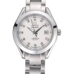 Omega Seamaster Aqua Terra White Dial Diamond Numerals Stainless Steel Bracelet  622444