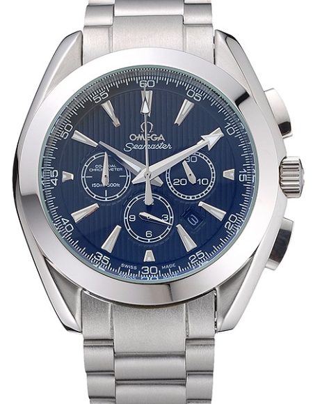 Omega Seamaster Aqua Terra Chronograph Blue Dial Stainless Steel Bracelet   622528
