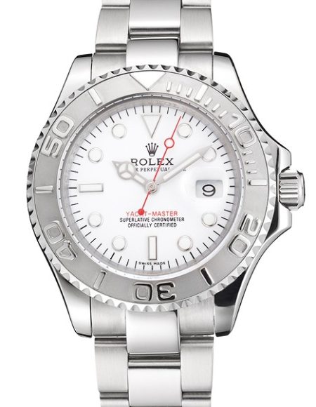 Swiss Rolex Yacht-Master White Dial Staniless Steel Case And Bracelet