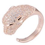 Cartier Replica Diamond Encrusted Leopard Head Rose-Gold Ring