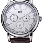 Patek Philippe Geneve Grand Complications White Dial Stainless Steel Bezel Brown Leather Band  622151