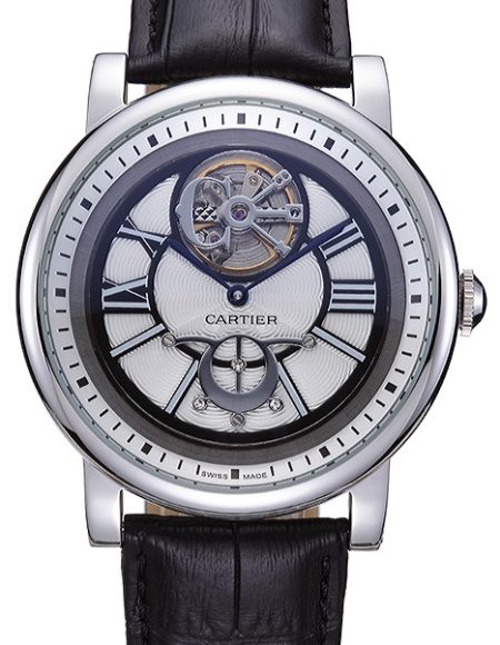 Cartier Rotonde Flying Tourbillon White Dial 621945