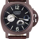 Panerai  Luminor Brown Leather Strap Black Dial 80163