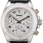 Rolex Daytona Lady Stainless Steel Case Crystal Studded Bezel Crystal Studded Dial