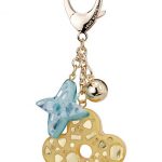 Louis Vuitton Yellow & Blue Classic LV Monogram And Engraved Gold Ball Bag Charm