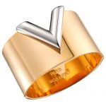 Louis Vuitton Essential V Cuff Gold Wide Bracelet 700621