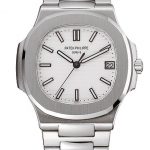 Swiss Patek Philippe Nautilus White Dial Stainless Steel Bracelet 1453946