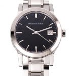 Burberry The City Black Dial Stainless Steel Case And Bracelet