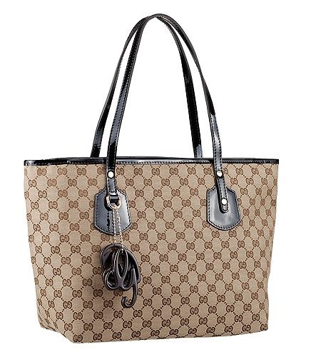 Gucci Heart Bit Canvas Large Tote Brown
