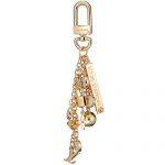 Louis Vuitton White Monogram gold ball bag charm 700820