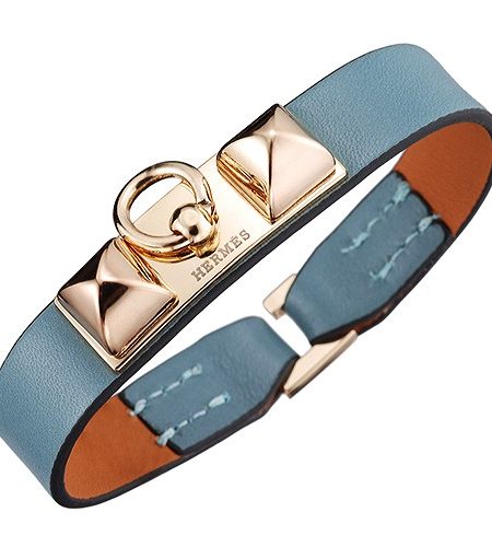 Hermes Micro Rivale Bracelet Blue
