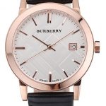 Burberry The City Classic Silver Dial Black Bracelet  622565