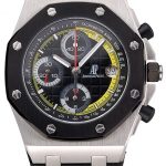 Swiss Audemars Piguet Royal Oak Offshore Black And Yellow Dial Stainless Steel Case Black Rubber Strap  622855