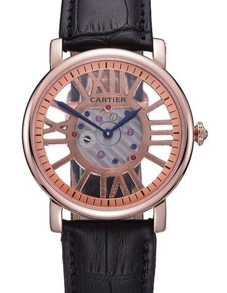 Cartier Rotonde Skeleton Flying Tourbillon Black 621966